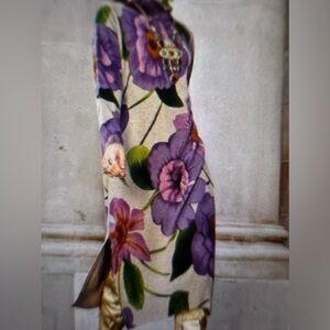 Colorful graphic turtleneck dress - tunic
